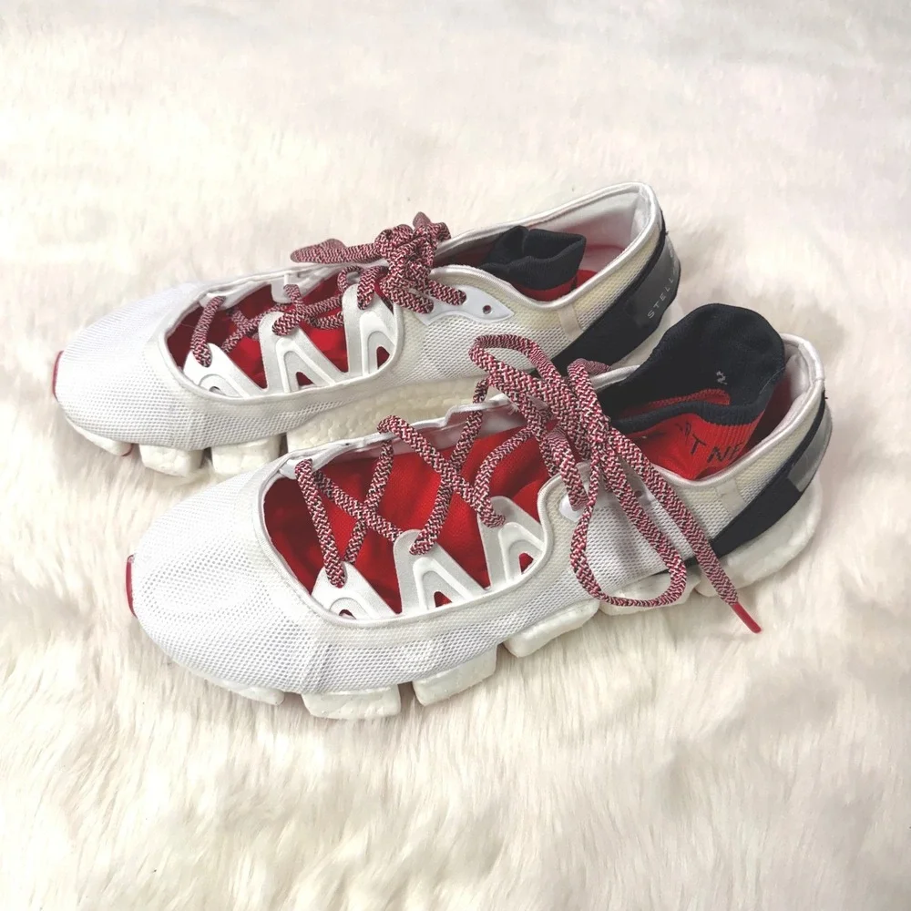 Adidas Stella McCartney Climacool vento Sneakers Womens‎ 7 White Red Gym Running